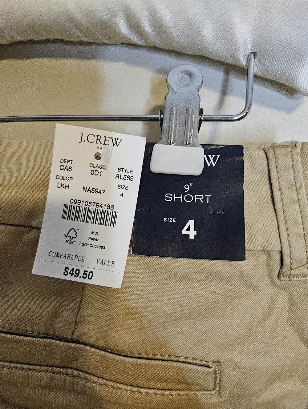 J.Crew Factory 9" Frankie Bermuda Chino Shorts Red Stripe Beer Bottle Critter - Picture 6 of 10